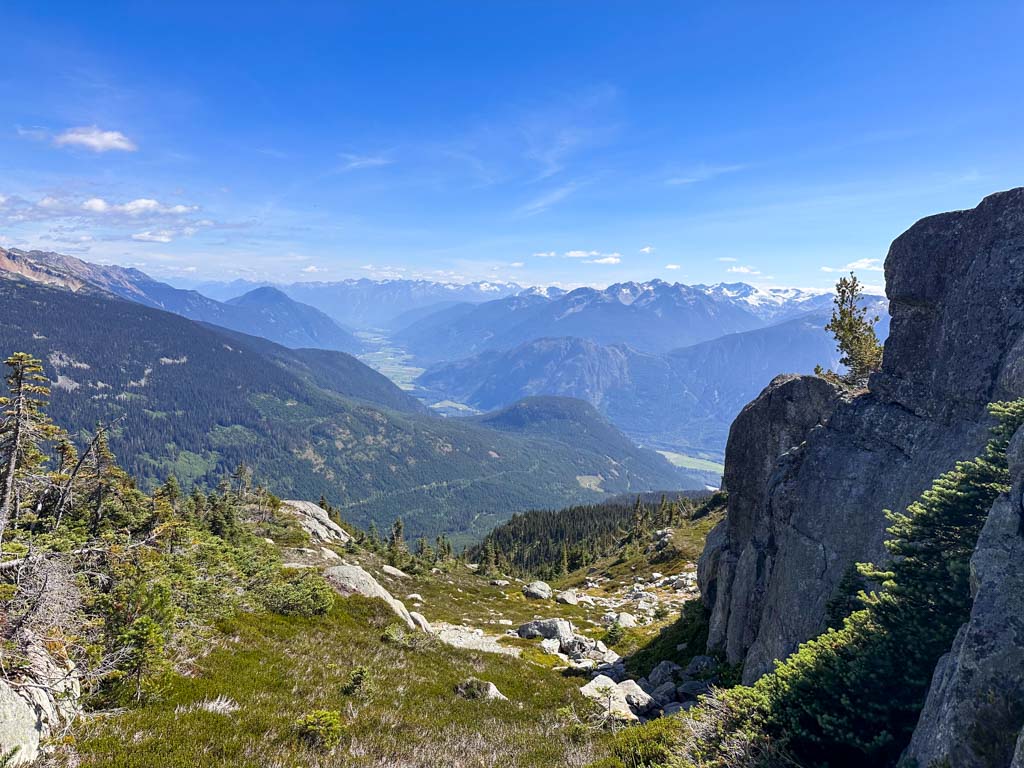 Looking down on the Pemberton Valley