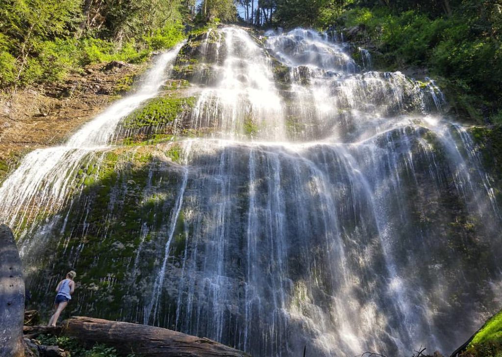 Bridal Veil Falls in Chilliwack. Just one of over 40 waterfalls near Vancouver you can hike to.