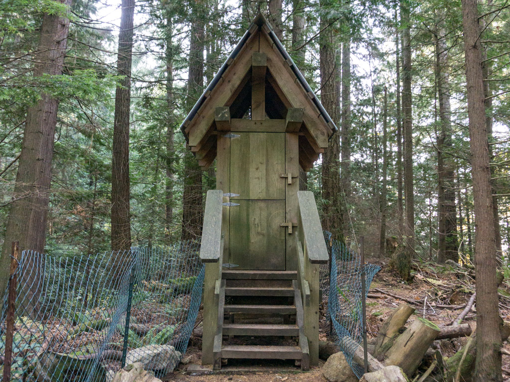 The outhouse at Whyte Lake in West Vancouver