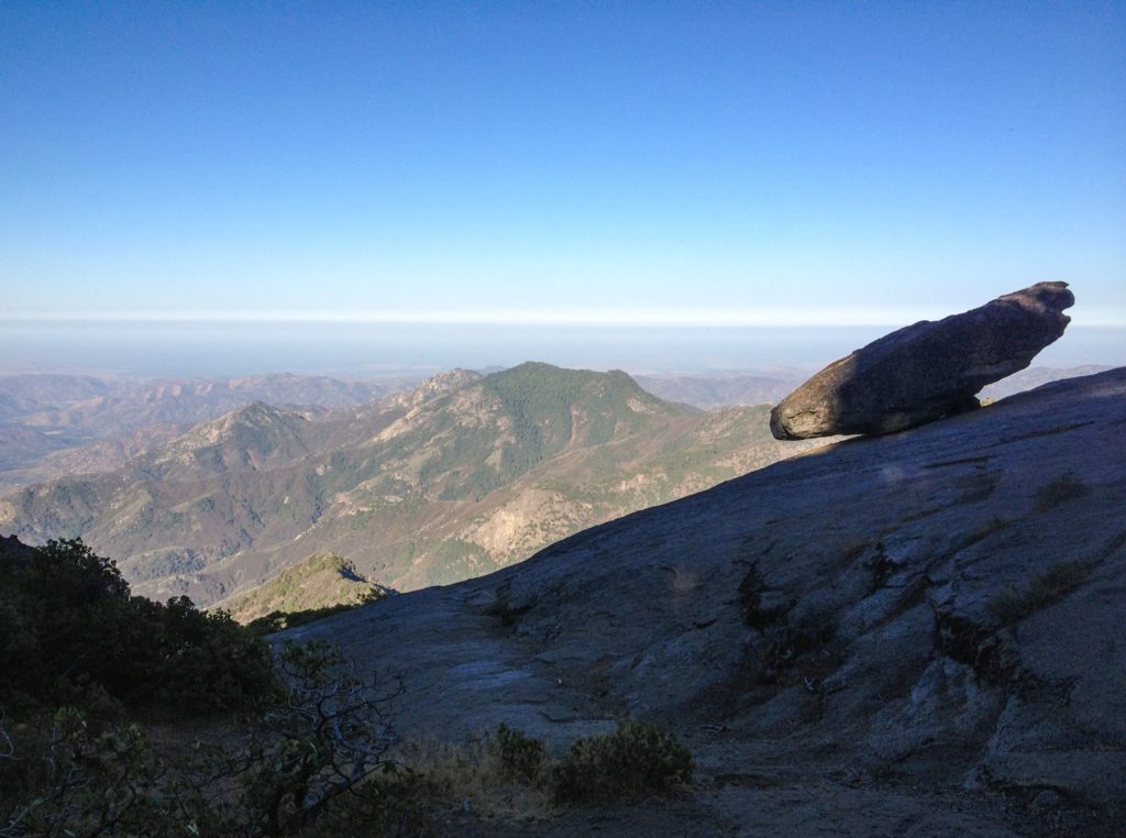Hanging Rock near Moro Rock in Sequoia National Park - just one of many things to do in Sequoia and Kings Canyon National Parks.