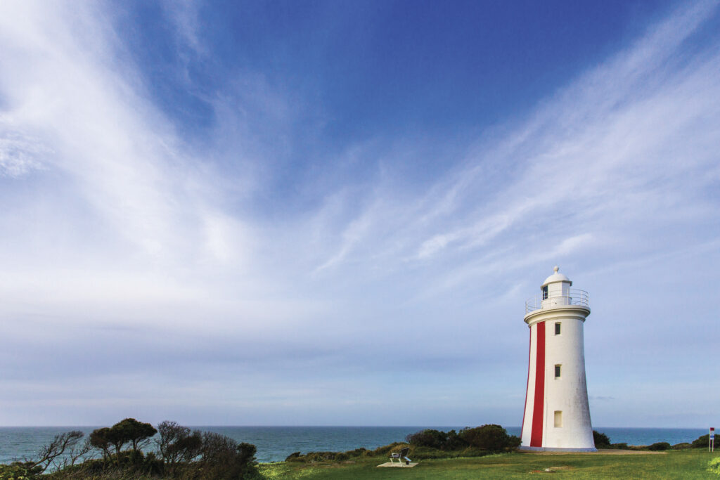 Mersey Bluff lighthouse in Devonport, Tasmania, Australia.