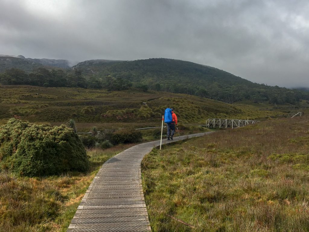 The first section of the Overland Track from Ronny Creek to Waterfall Valley