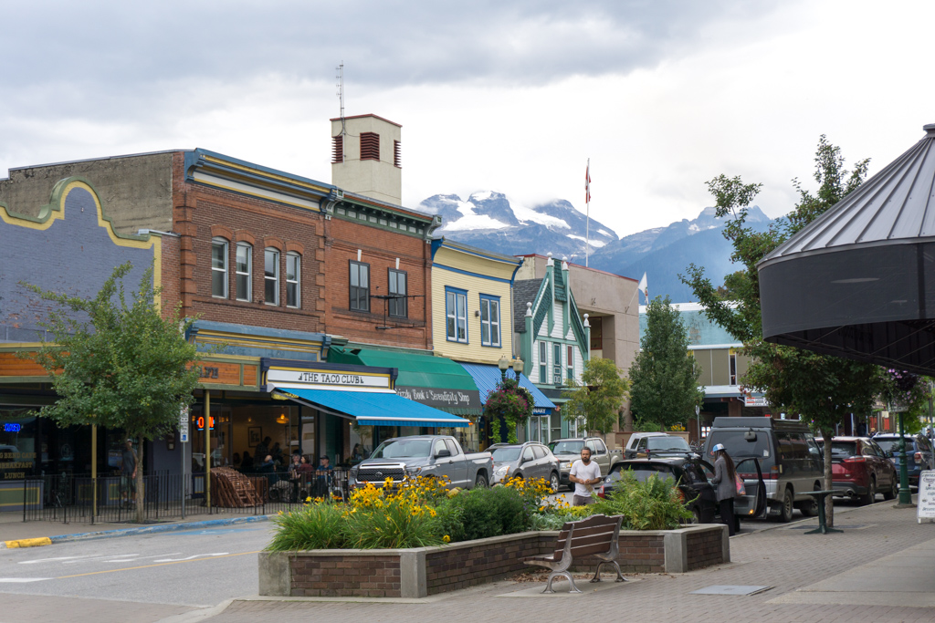 Downtown Revelstoke, BC - one of the best small towns in Canada for outdoor adventure