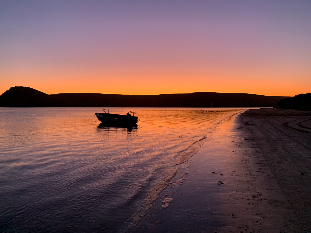 Sunset at Macquarie Heads near Strahan