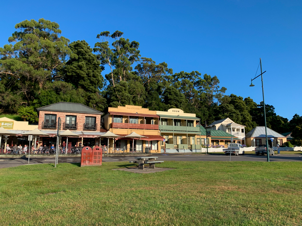 Buildings along the Esplanade in Strahan