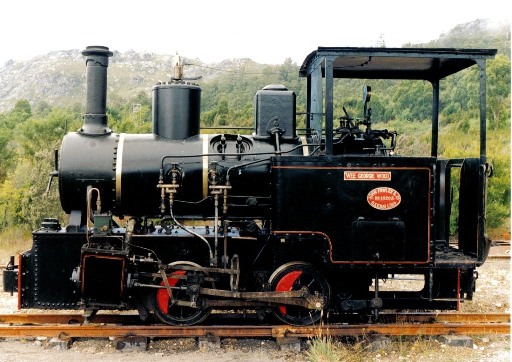 Wee Georgie Wood steam locomotive in Tullah, Tasmania
