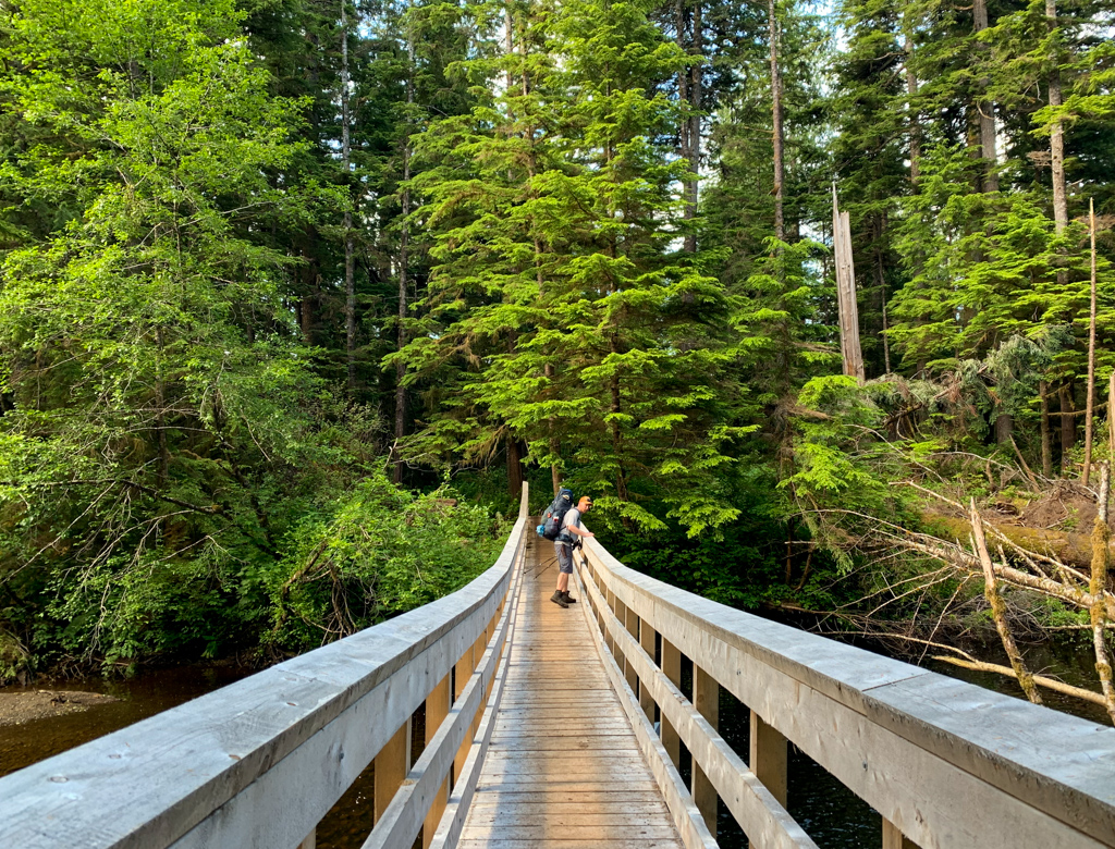Bridge over the Fisherman River in Cape Scott Provincial Park