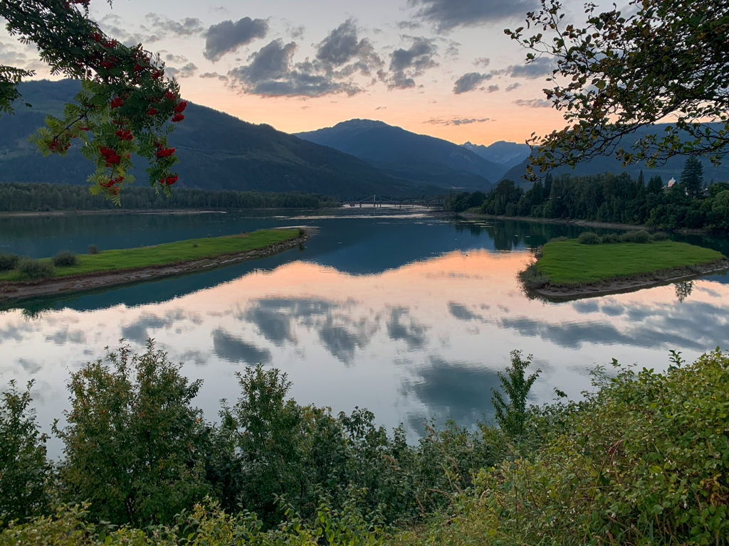 Sunset on the Greenbelt Trail in Revelstoke, BC