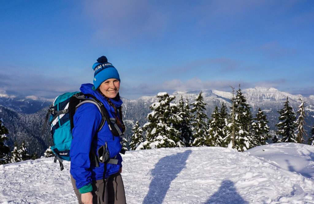 Using a Deuter backpack for snowshoeing