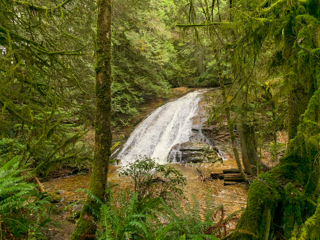 Clack Creek Falls in Cliff Gilker Park, Roberts Creek