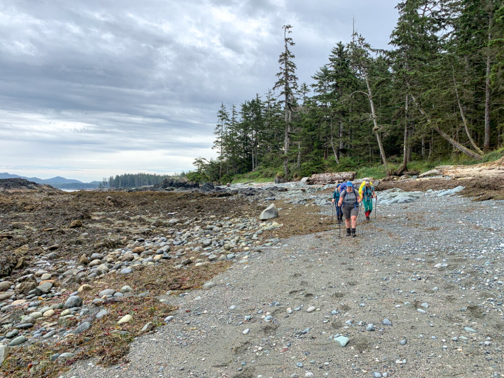 Beach hiking near Wolftrack Beach