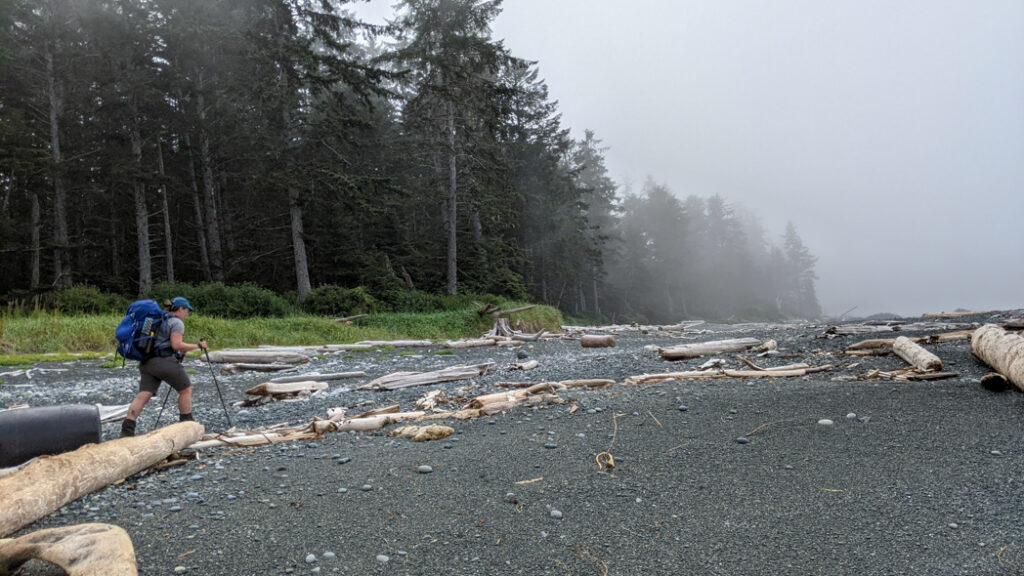Beach hiking on the North Coast Trail