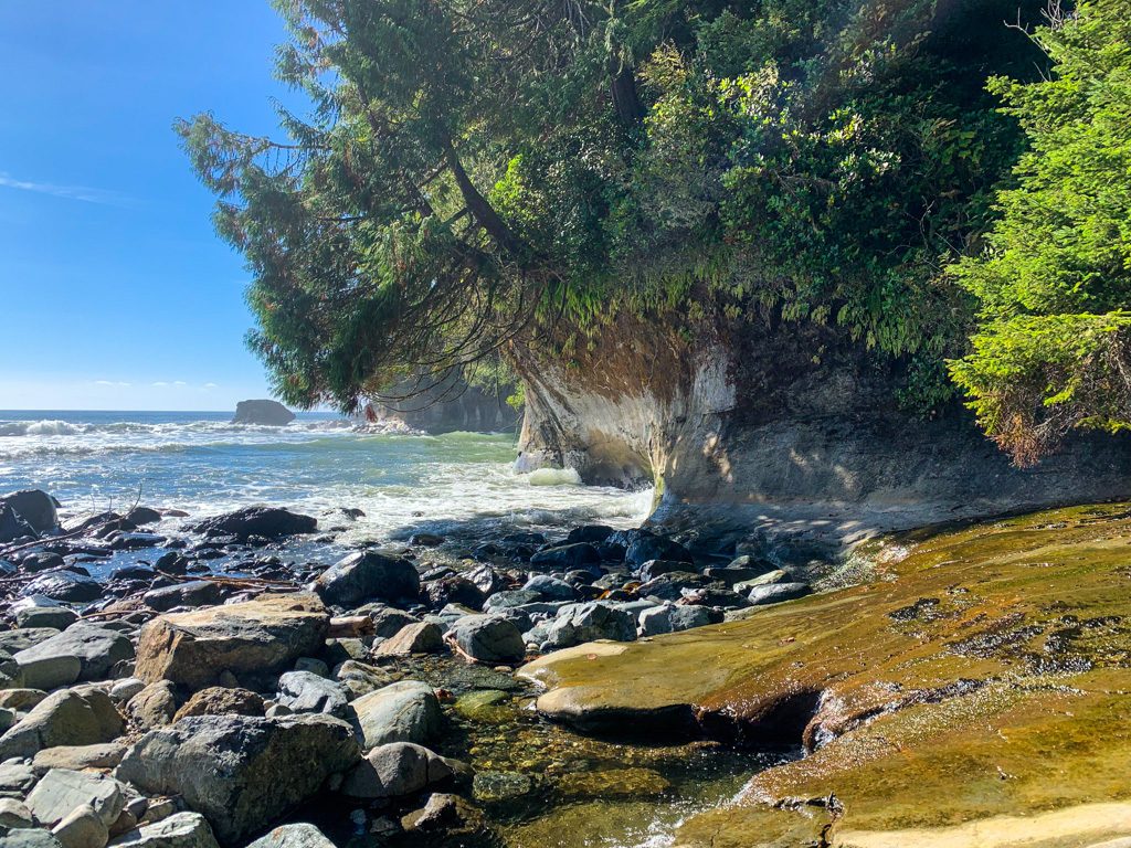 Ledingham Creek at Bear Beach at high tide