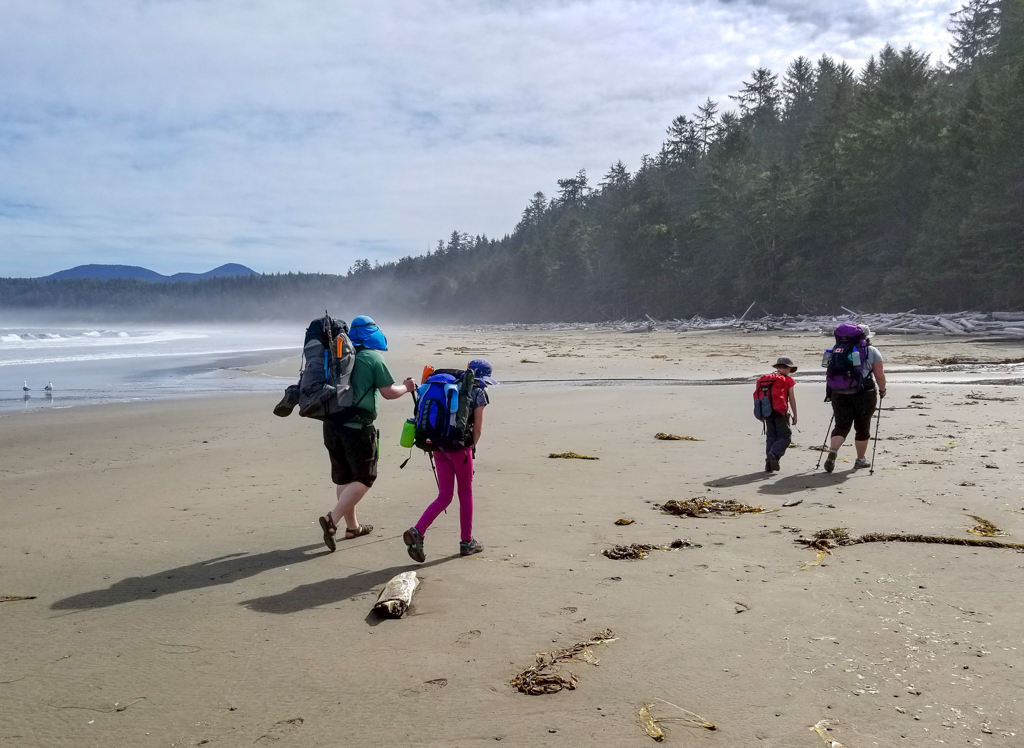 Backpacking with kids on ShiShi Beach