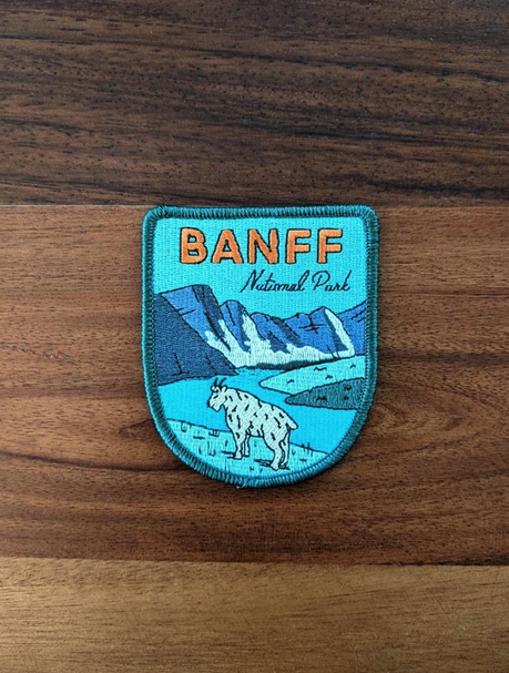 Banff National Park embroidered badge from Etsy