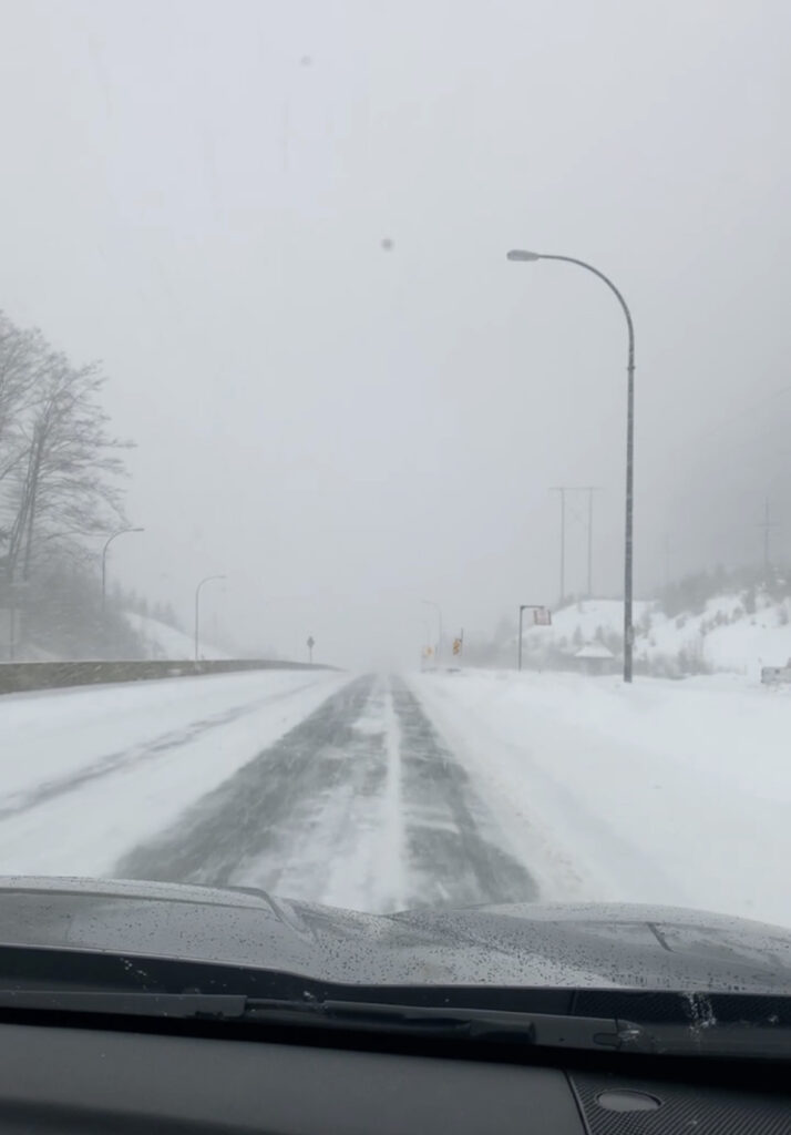 Sea to Sky Highway in the snow
