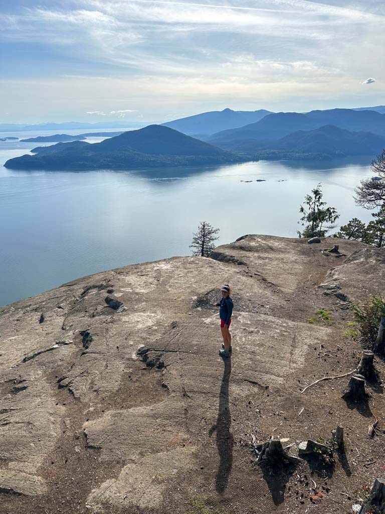 A hiker at Tunnel Bluffs