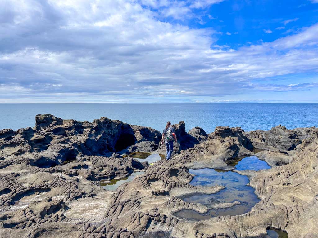 Rock formations near the Blow Hole in Haida Gwaii