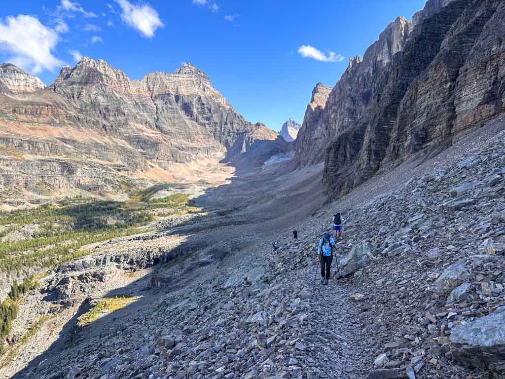 The gravel slope section of the All Soul's Route in late August