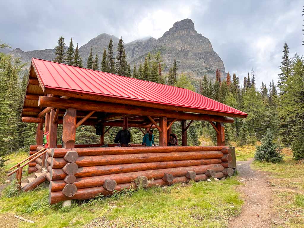Cooking shelter at Lake Magog Campground