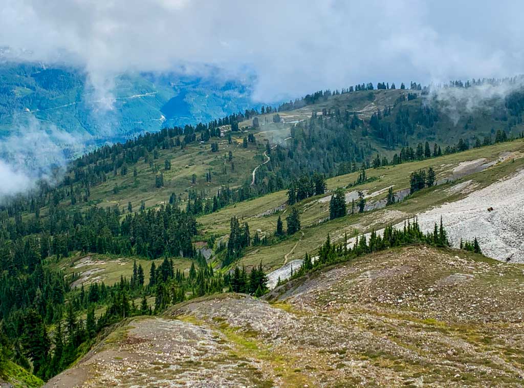 The view from the trail to the Gargoyles