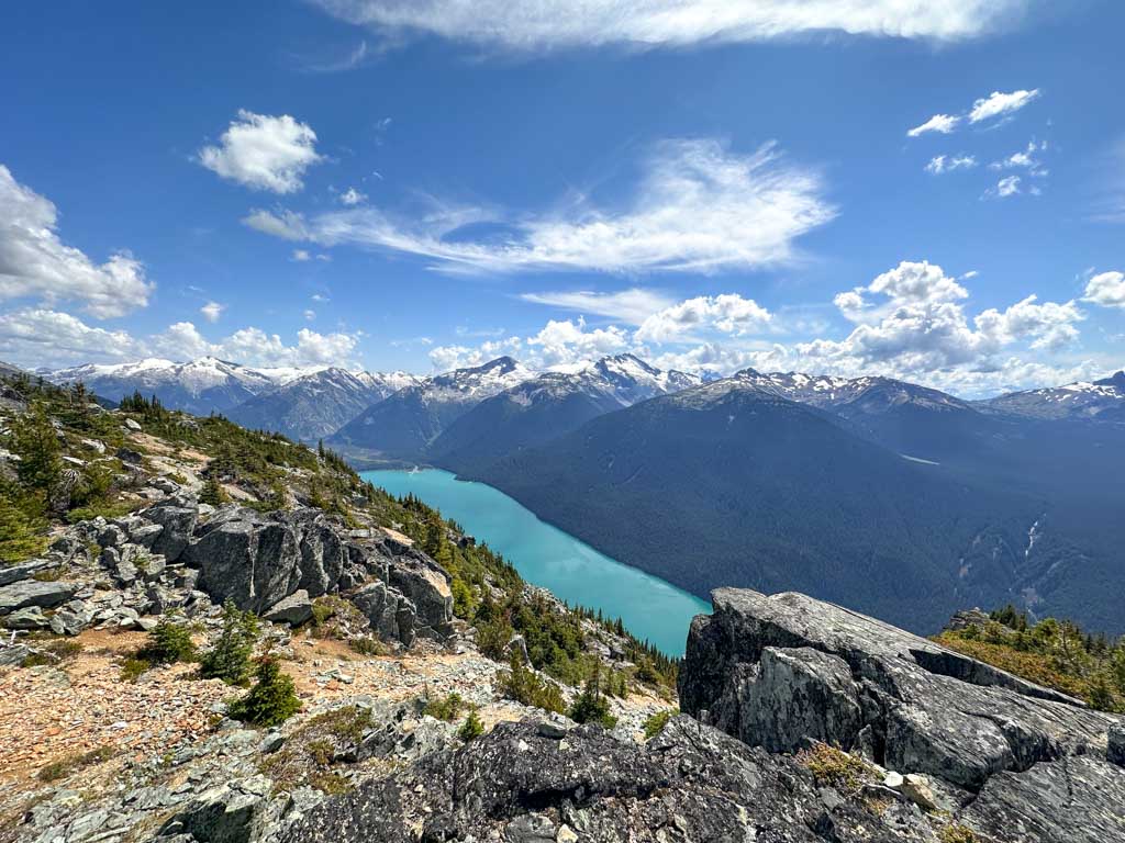 View of Cheakamus Lake from Flute Summit