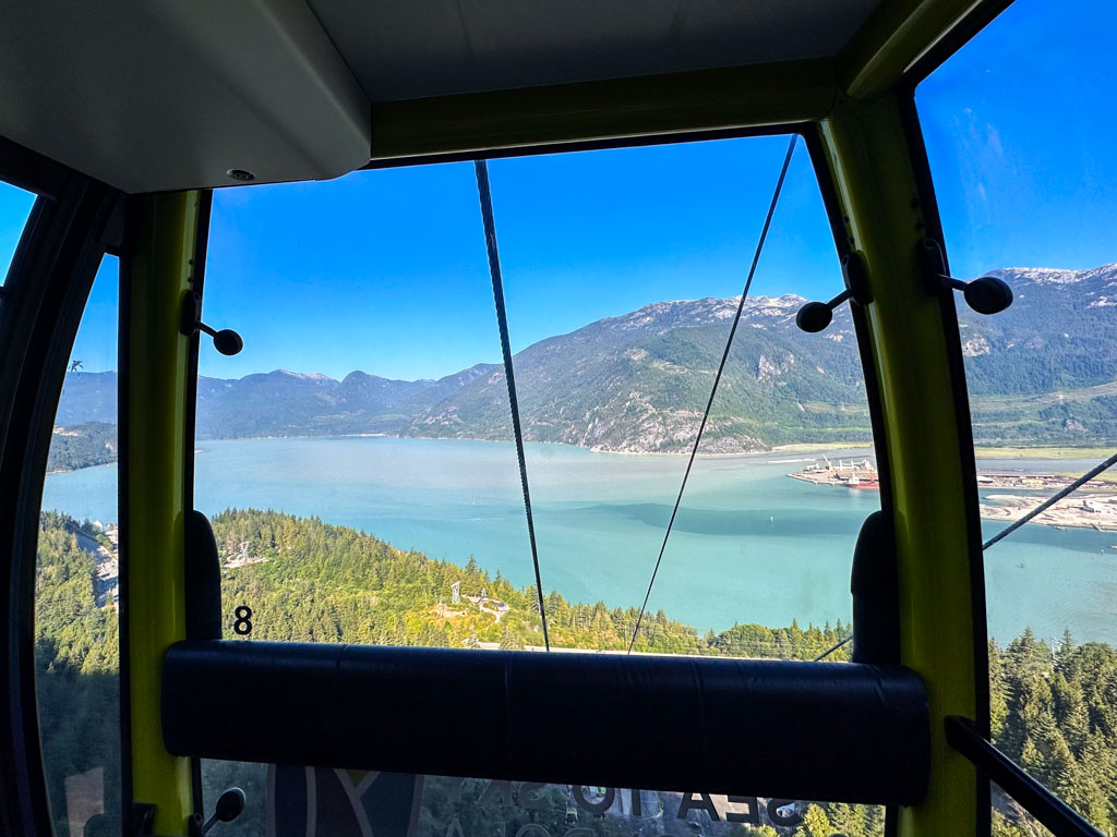 View from inside the Sea to Sky Gondola