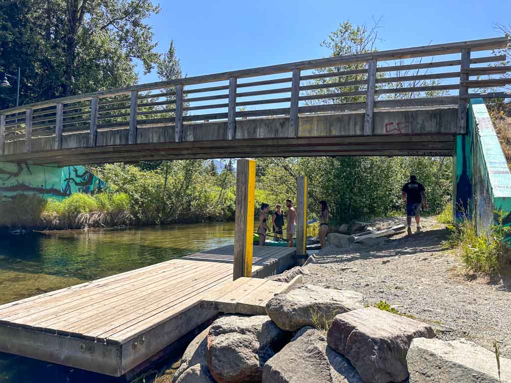 The canoe dock at Meadow Park