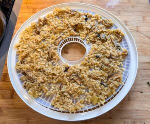 Dehydrated Mushroom Risotto For Backpacking
