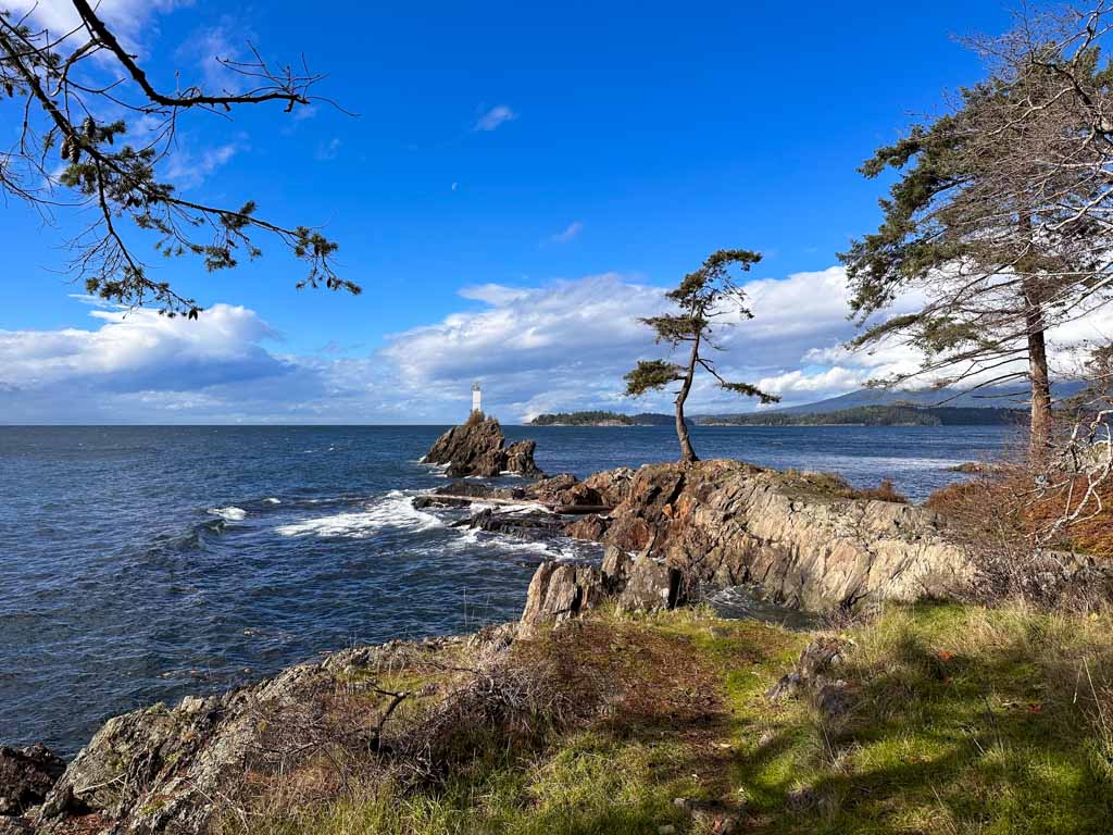 The lighthouse at Cape Roger Curtis on Bowen Island, one of many great things to do on Bowen Island
