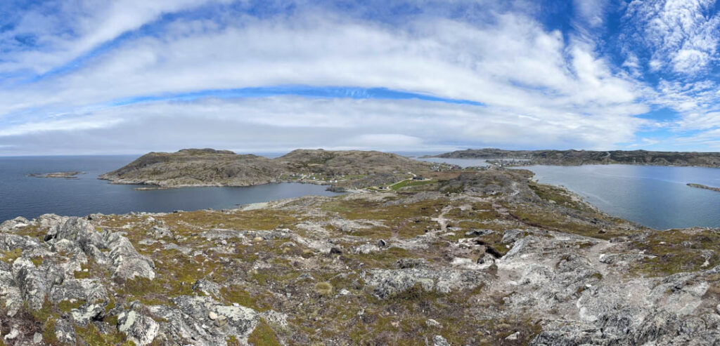 Panoramic view from the top of Brimstone Head