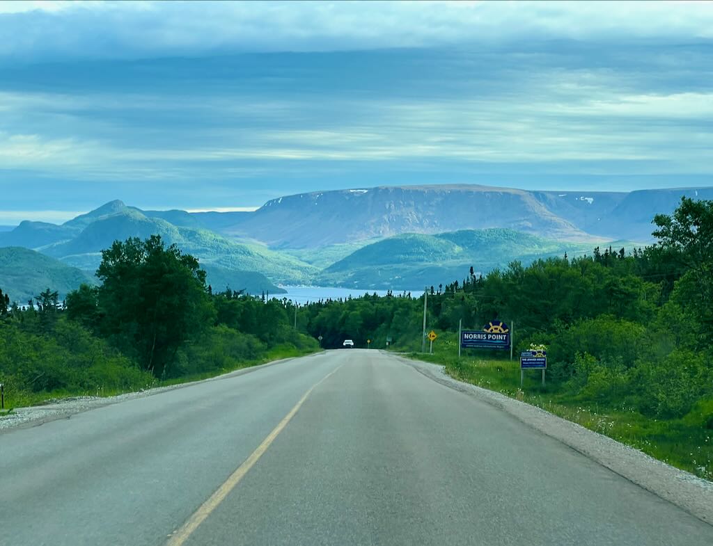 The road into Norris Point, Newfoundland