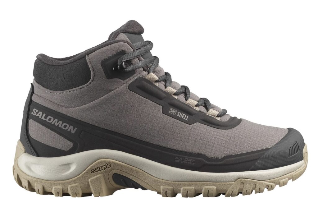 Salomon Shelter waterproof boots - a great leather-free boot for snowshoeing