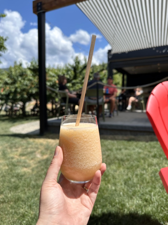 An apple slushie at Abandoned Rail Brewing
