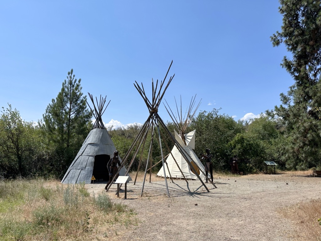 Outdoor exhibits at the Nk'Mip Desert Cultural Centre