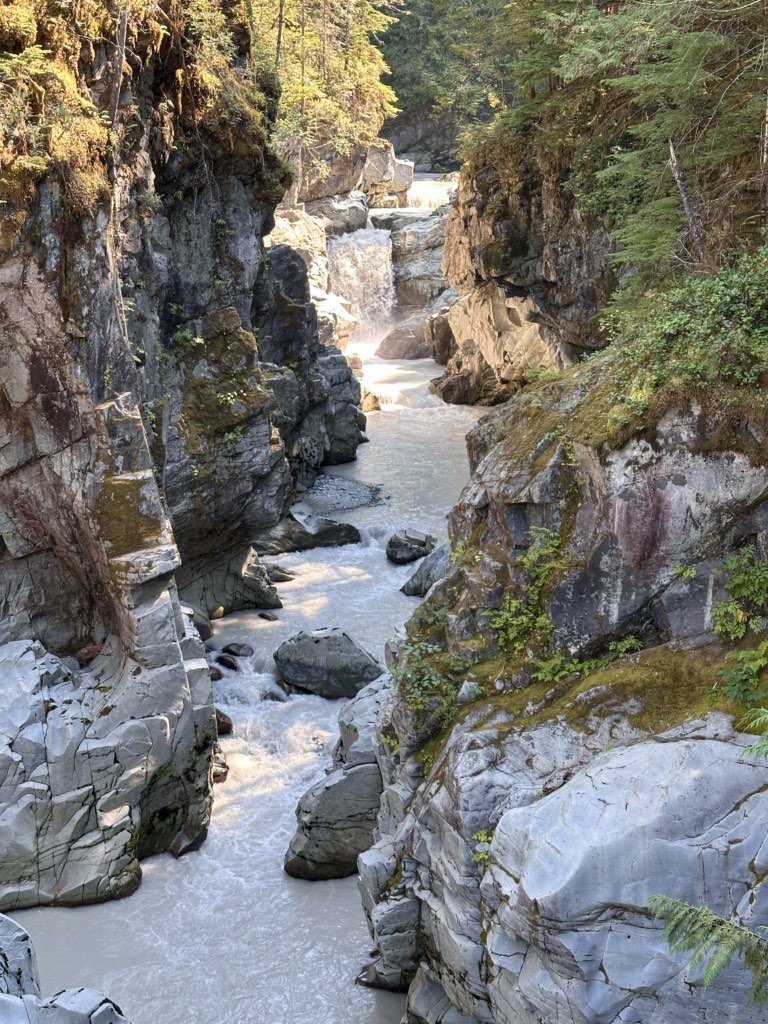View of the upper canyon at Squamish Canyon