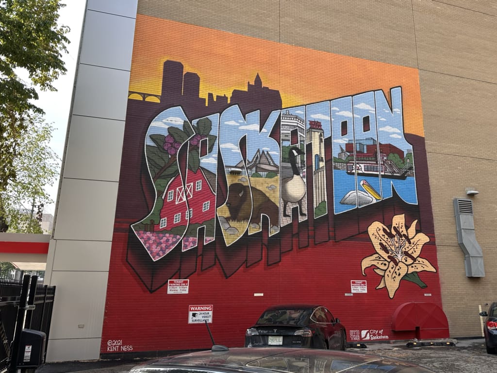 Saskatoon mural in downtown Saskatoon
