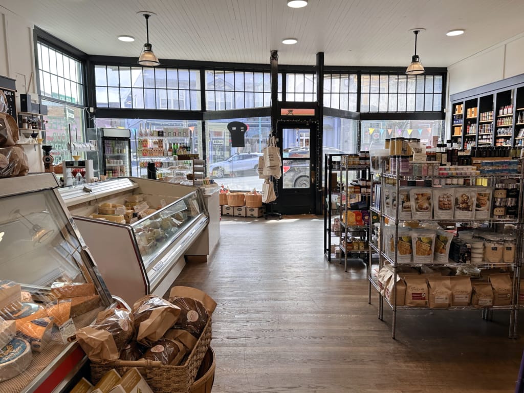The interior of Old City Cheese Market in Nanaimo