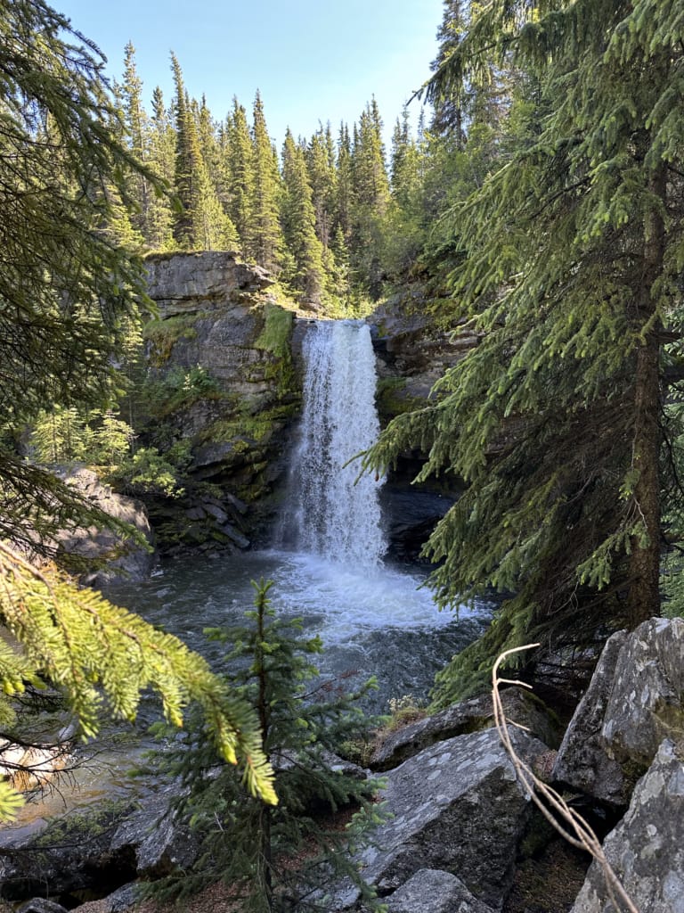 Babcock Falls in Tumbler Ridge UNESCO Global Geopark