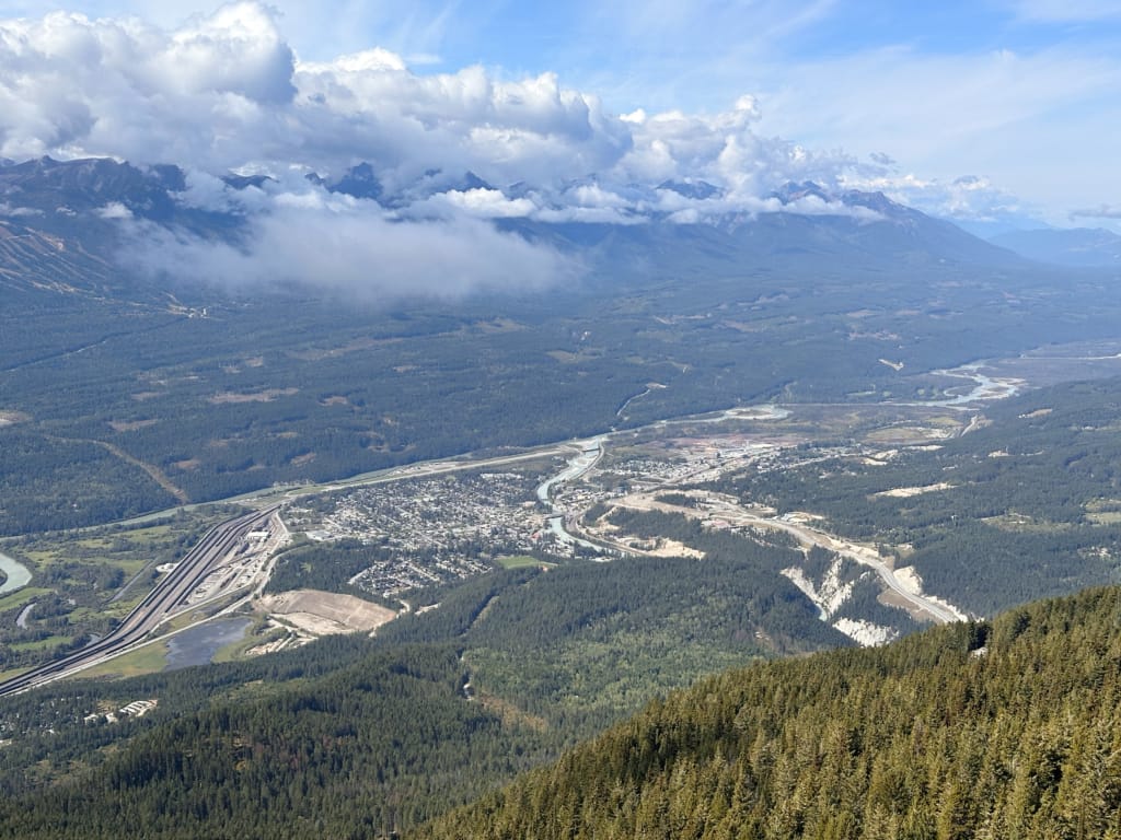 View of Golden and the Columbia Valley from Mount 7