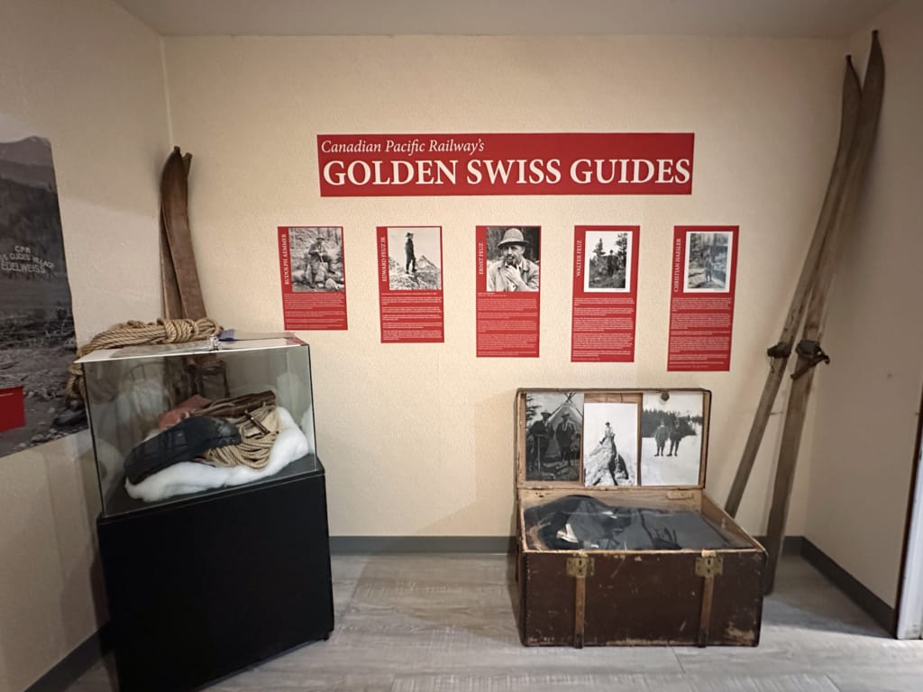 Swiss mountain guide exhibit at the Golden Museum
