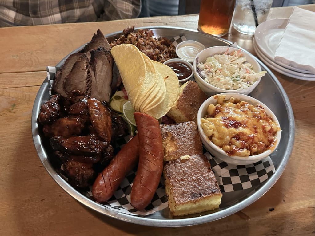 The Meat Sweat Platter at Trench Brewing in Prince George