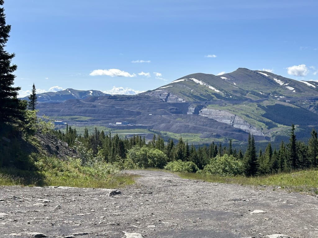 View of a coal mine near Tumbler Ridge